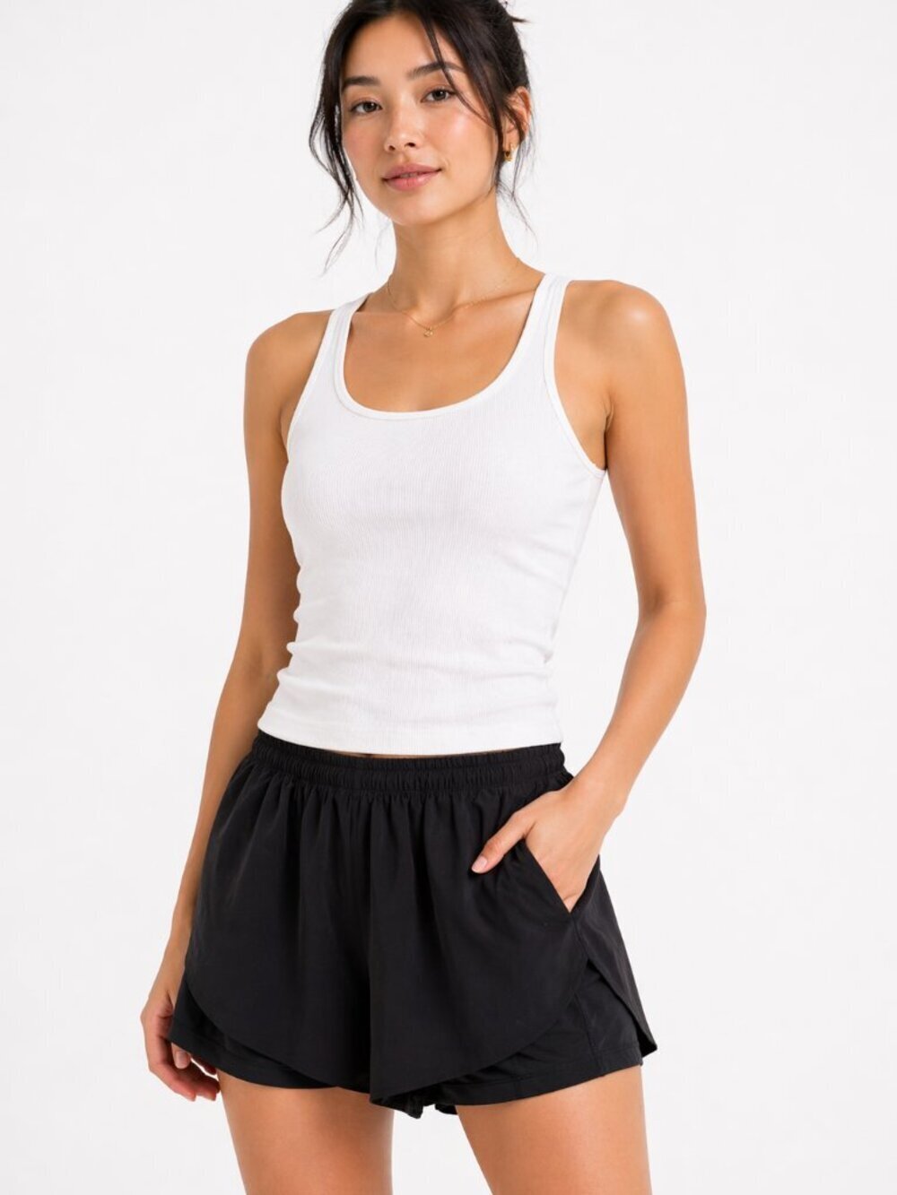 ATHLETA Mile Marker 2 in 1 Shorts Black Small - Picture 2 of 15